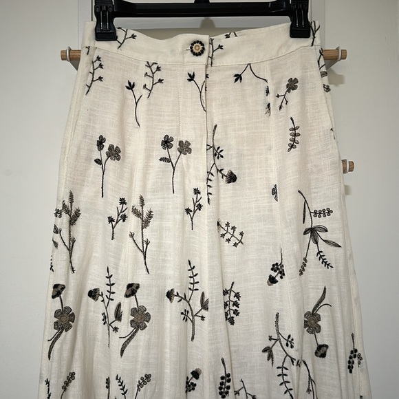 Zara Cream and Black Maxi A-Line Skirt - Picture 2 of 7